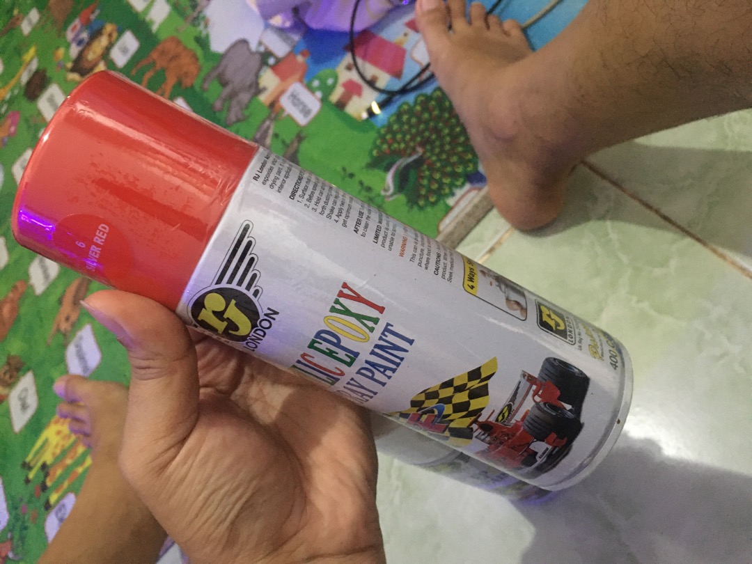 Rj London 400cc  Silver Red (6) Spray Paint, Cat Semprot