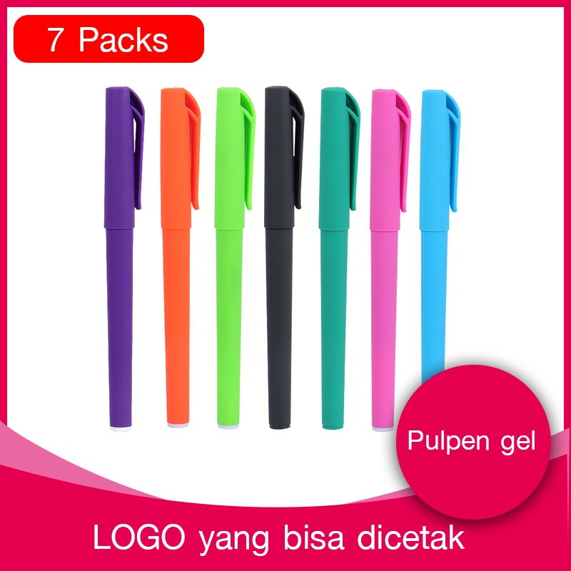 

Hot Sale 7 Warna Pena Plastik Pena Air Gel Pena Pulpen Gel Pen Ballpoint Gel