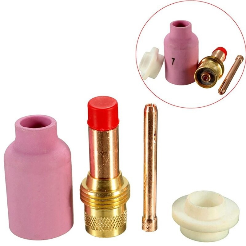 4PCS TIG Welding Torch  Accessories Argon Arc Welding Parts Kit  Gas Lens Kit for Tig