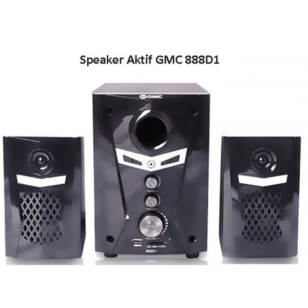 Speaker Aktif GMC 888D1 Audio Multimedia 2.1 Super Woofer Spiker Bluetooth - USB - SD Card - Remote~FMS