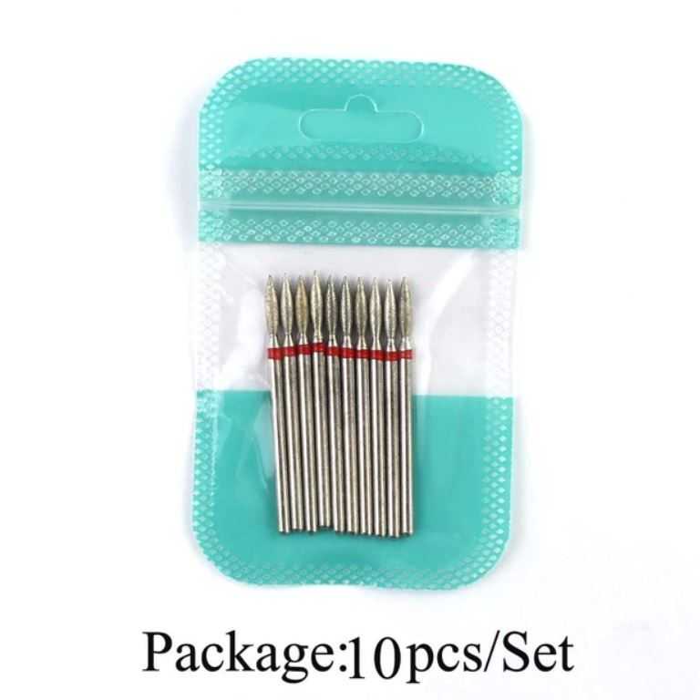 GIJ - Mata Bits Manicure Pedicure Kikir Kuku Nail Drill 10PCS