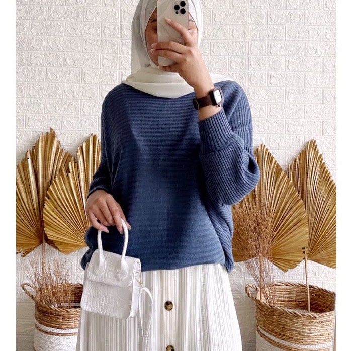 BLOUSE BATWING SERIES BLOUSE KNIT PREMIUM ALLSIZE