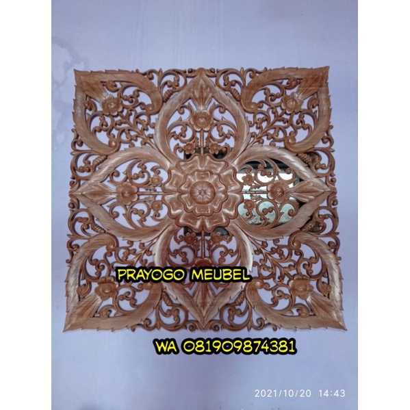 panel hiasan dinding kayu jati ukiran bali - frame pigura kayu ukir murah