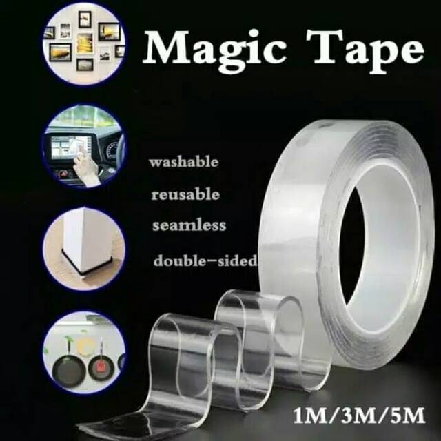 

Nano Magic Double Tape Bening Tahan Air 3M x 30mm Super Kuat Bisa Cuci