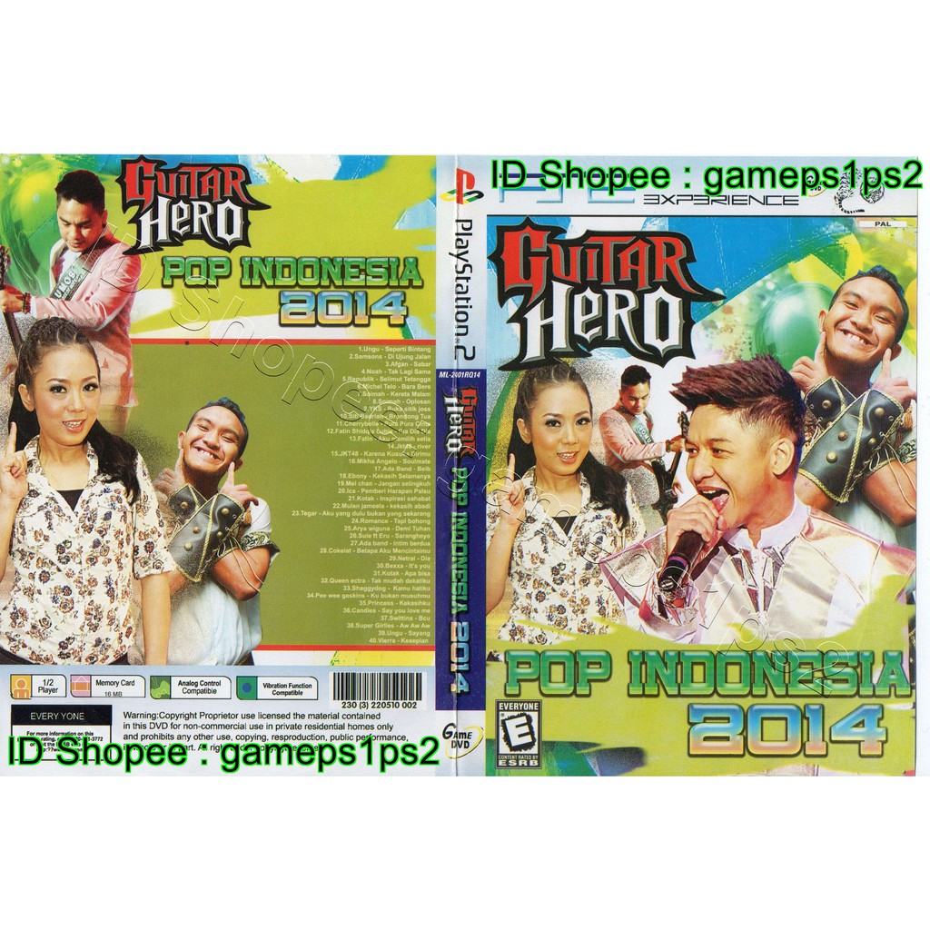 Jual GUITAR HERO POP INDONESIA 2014 kasetgame ps2 Shopee Indonesia