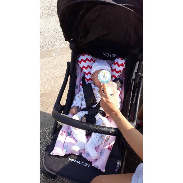 Elephant ears pillow polkadot / bantal stroller