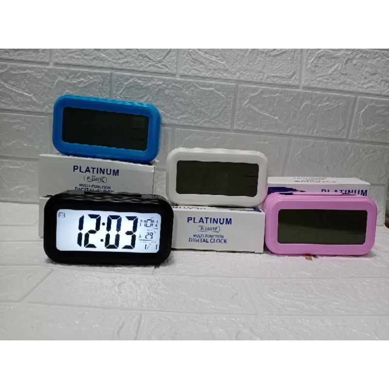 digital clock platinum/jam weker pintar/jam alarm/multifunction clock