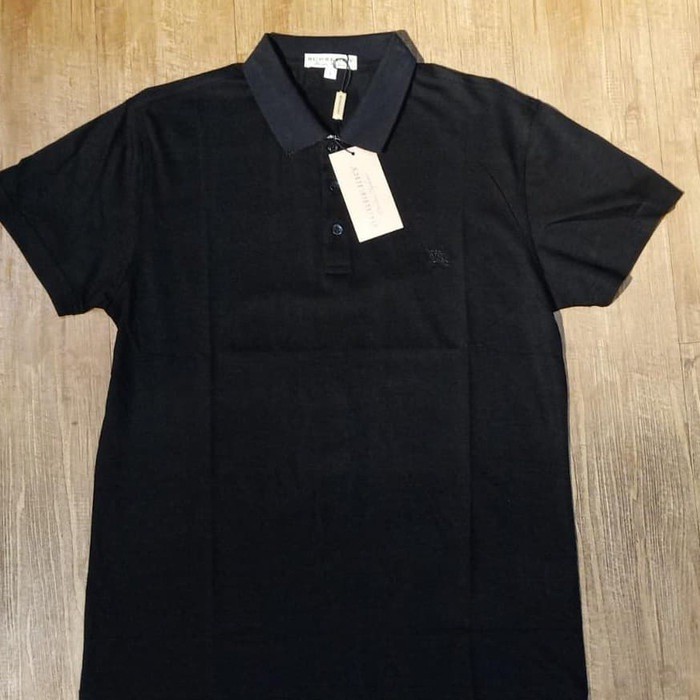 polo shirt pria burberry bahan spandex branded premium quality
