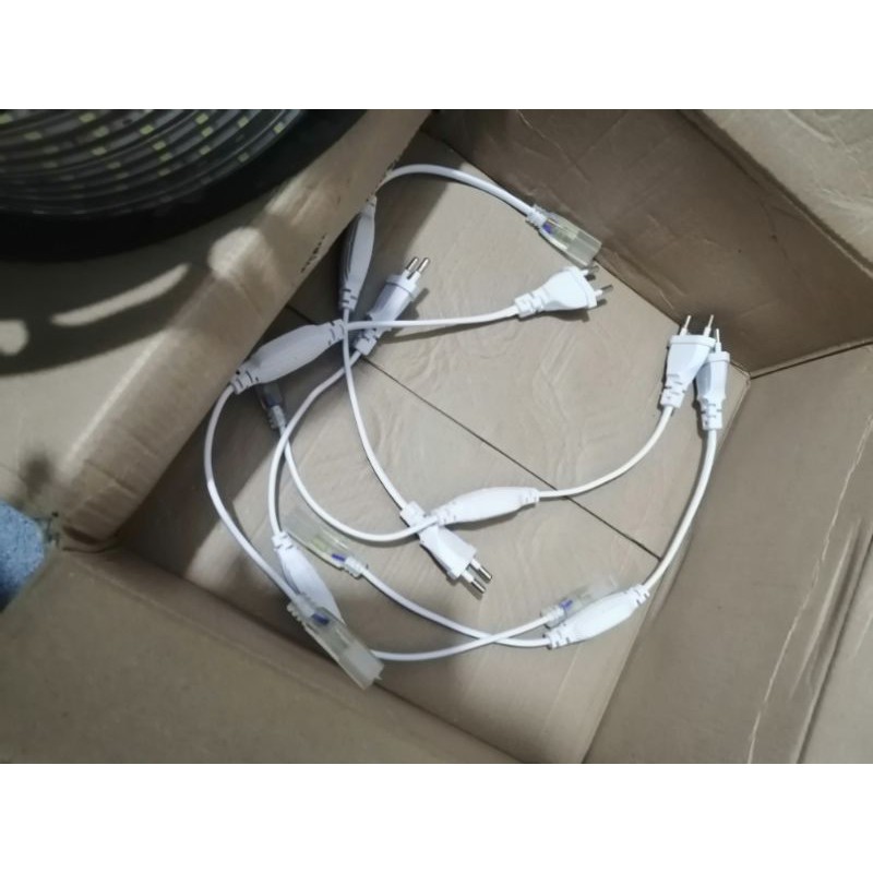 Socket adaptor LED STRIP 220V / Kabel colokan LED strip meteran