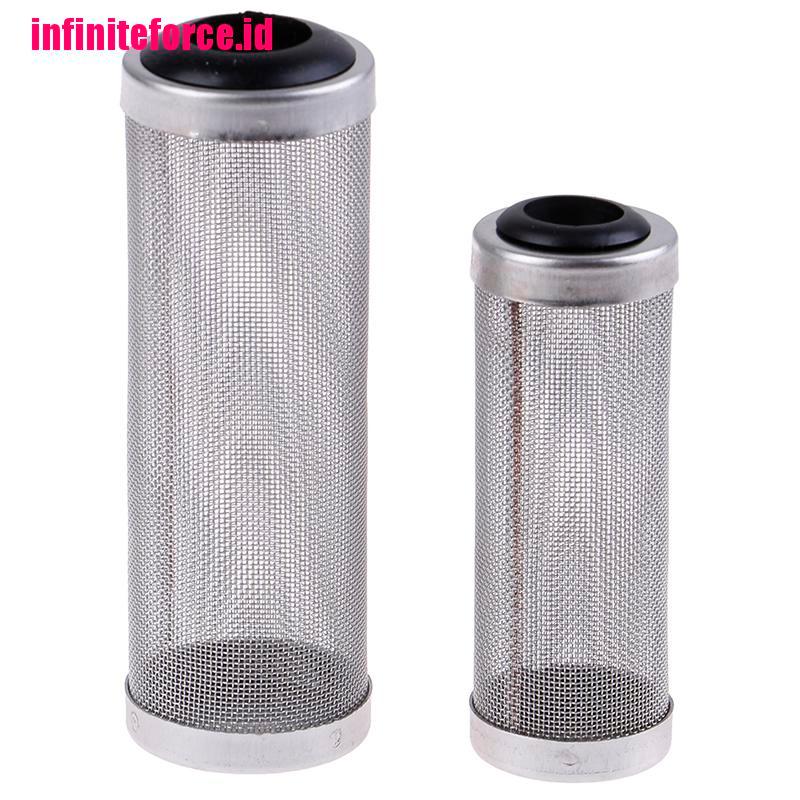 [IN*]Stainless Steel Filter Inflow Mesh Shrimp Cylinder Protect Aquarium Accessories