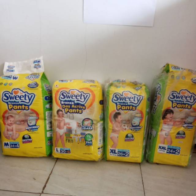 Sweety pants popok bayi ukuran M, L, XL, XXL