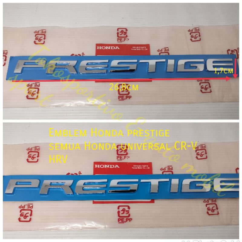 Emblem Logo stiker Lambang huruf Tulisan Honda prestige PRESTIGE HR-V CR-V BRV semua Honda universal