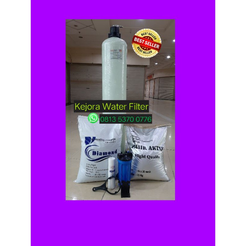 Jual paket filter air tabung 1054 (diamond A,pasir aktif super,housing