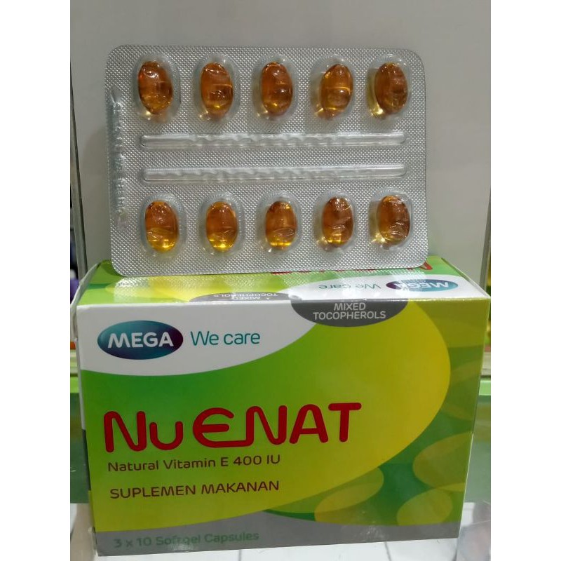 Nu Enat 400Iu isi 30 kapsul Vitamin E dosis 400Iu Mega We Care