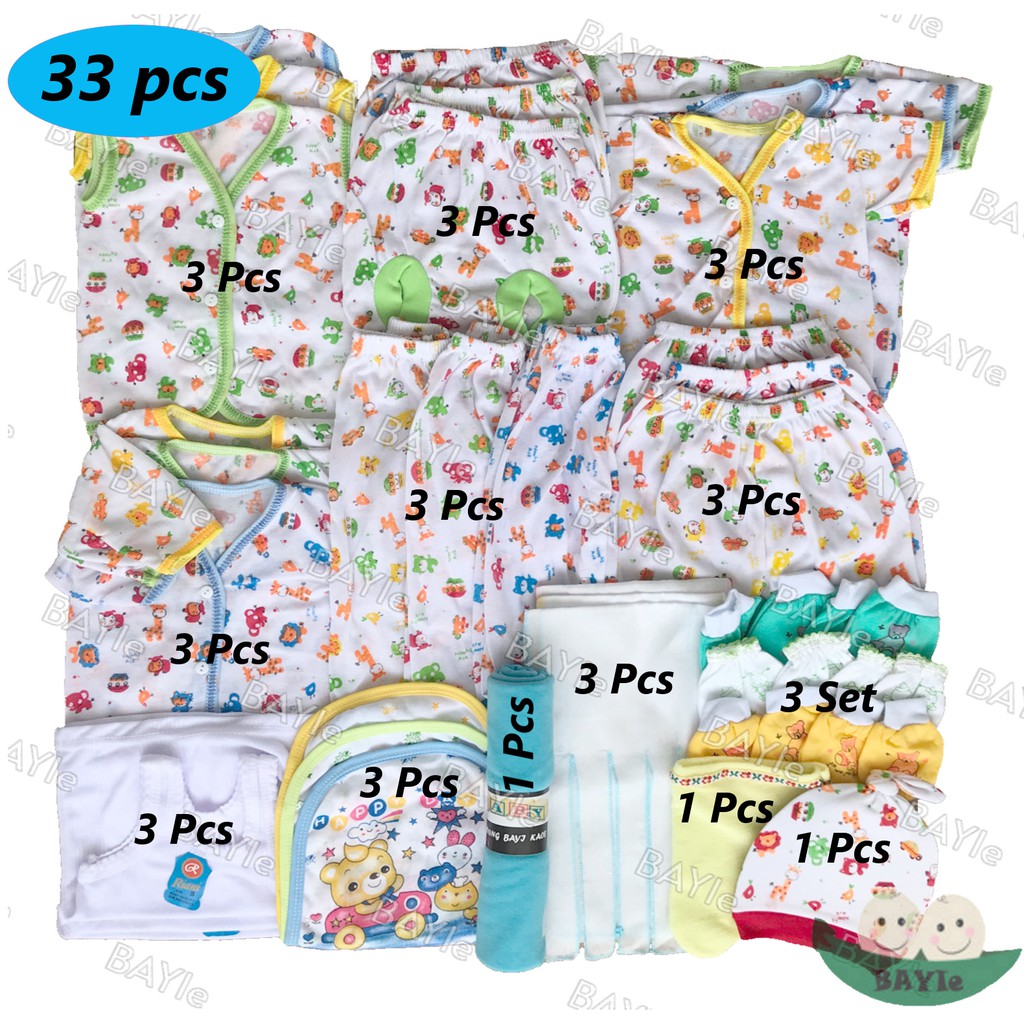 BAYIe - Paket Hemat Perlengkapan Baju Bayi Baru Lahir (New Born) Ekonomis dan Hemat PAKET TABUR 3