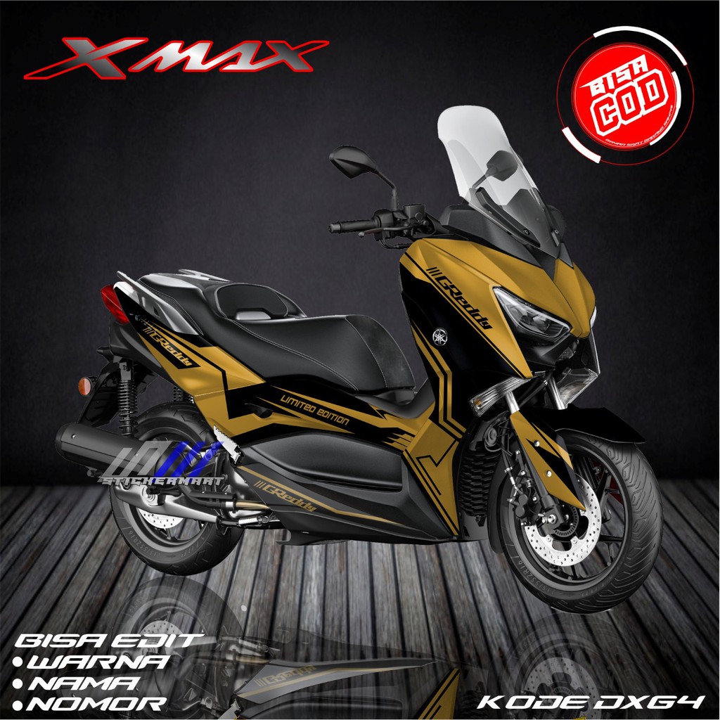 Sticker decal full body Yamaha Xmax Coklat Hitam