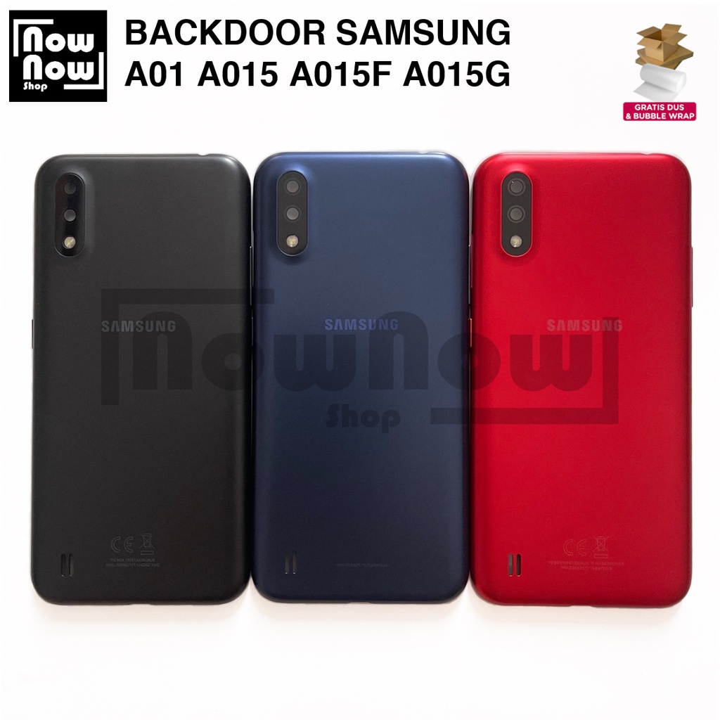 Backdoor Tutup Belakang Baterai Backcover Back Casing Housing Samsung Galaxy A01 A015 A015F A015G Cover Belakang SM-A015F SM-A015F/DS SM-A015G SM-A015G/DS SM-A015M SM-A015M/DS SM-A015T1 SM-S111DL SM-A015V SM-A015A SM-A015AZ