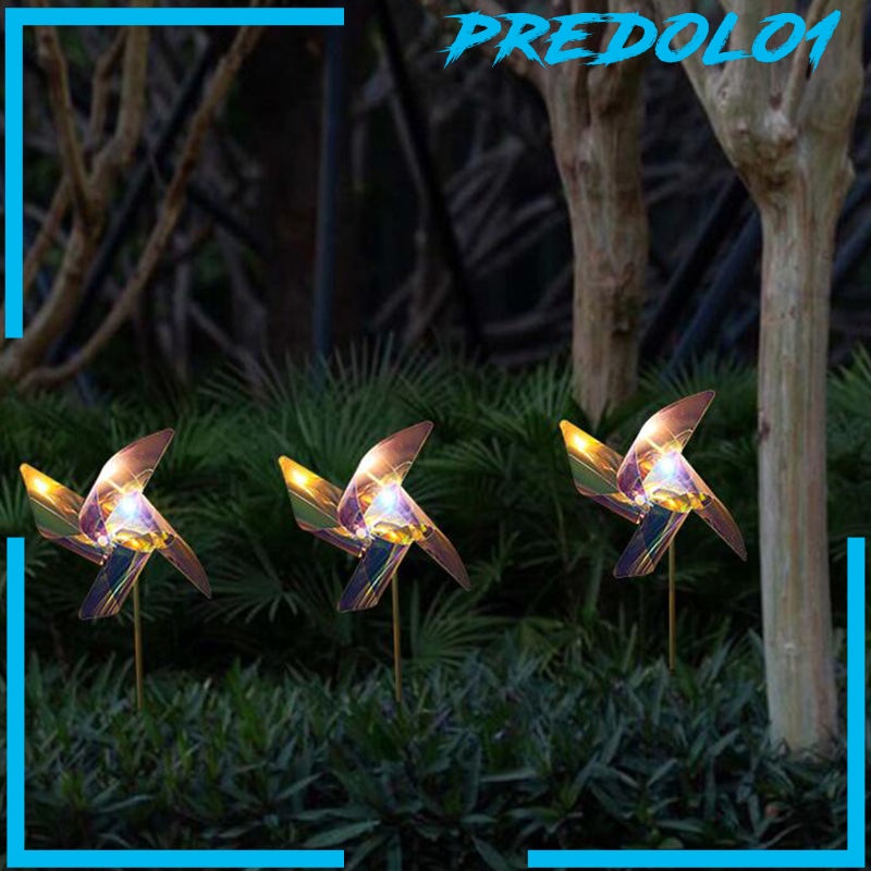 (Predolo1) Lampu Taman Led Bentuk Kincir Angin Untuk Dekorasi Outdoor