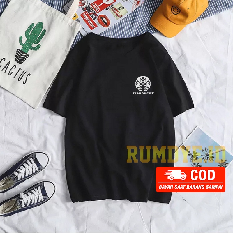 KAOS PRIA DAN WANITA STARBUCKS COTTON 30S PREMIUM MURAH BISA COD