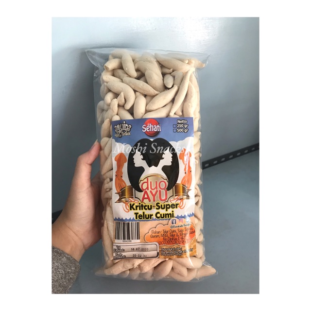 

Kritcu Telur Cumi Super Duo Ayu 250gr Asli Bangka / Stick Cumi / Kerupuk Cumi Bangka