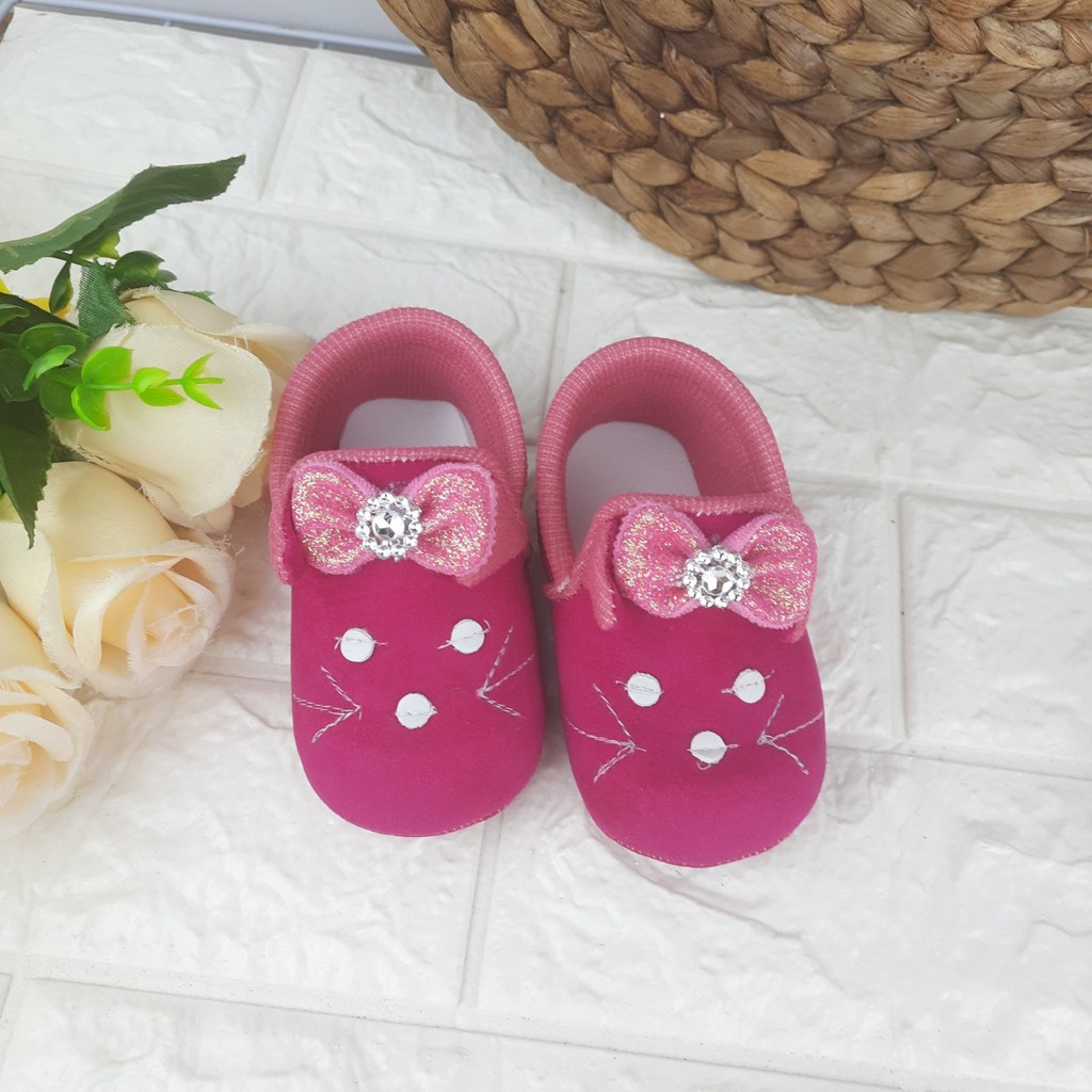 [TAMAN SEPATUKU] SEPATU TRENDY MURAH PREWALKER ANAK PEREMPUAN  0-12 BULAN KARTUN KUCING LUCU FPX11