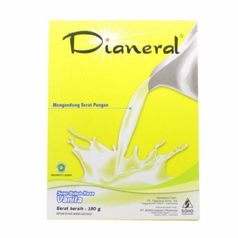 

dianeral susu bubuk vanilla vanila 180g 180gr 180gram 180 g gr gram / box