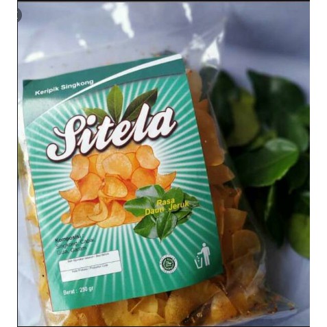 KERIPIK SINGKONG SITELA RASA DAUN JERUK - 250 Gram / CEMILAN / SNACK / MAKANAN RINGAN / KERIPIK /