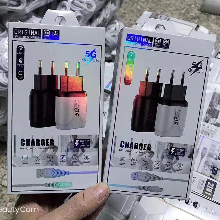 Quick Charger brand T-33 5G  & tipe c original  oppo vivo  realme infinix 7A6