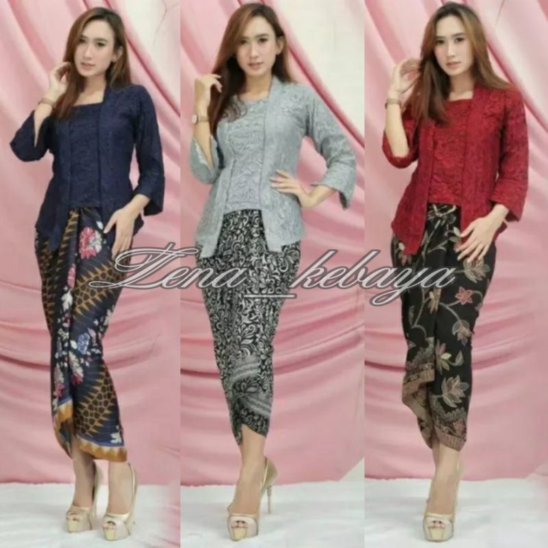 SET KEBAYA KUTU BARU BRUKAT KEBAYA BRUKAT MODERN KEBAYA PESTA KEBAYA MODERN