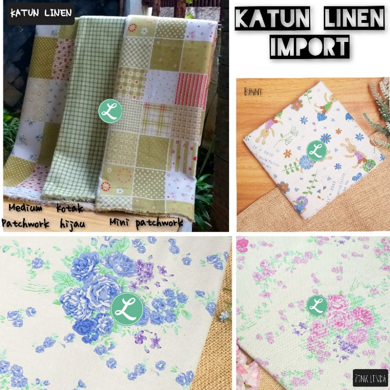 KAIN LINEN / KATUN LINEN / BAHAN HOME DECOR / BAHAN CRAFT