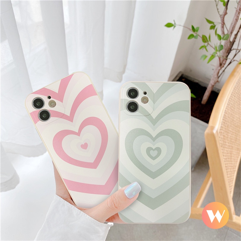 Case Motif Hati Warna Gradasi Untuk Xiaomi POCO M3 F3 X3 Pro NFC Mi 11 Lite 10 10T Redmi 10 9A 9 9T 9C Note 9 8 10 10s 10pro