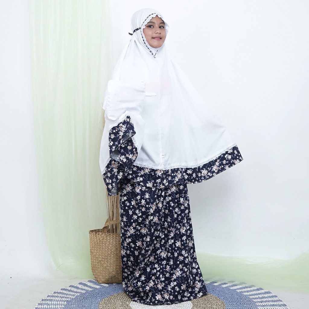 Mukena Santri Remple Batik Anak Katun/Harga Grosir/Best Seller/Bisa COD