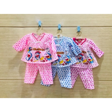 Setelan Anak Bayi Perempuan | Lengan Panjang Animasi Lucu | all size 0-12 bln | Real Picture