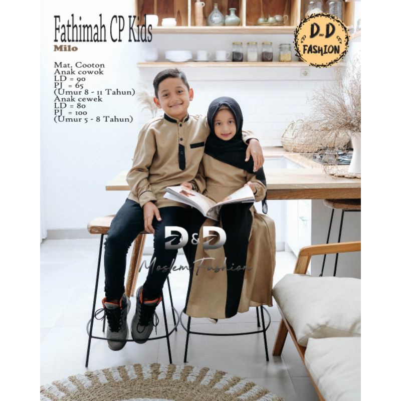 NEW FATIMAH COUPLE KIDS BY D&D FASHION MUSLIM [SET KAKAK ADIK] KOKO ANAK//MUSLIM ANAK//GAMIS ANAK//