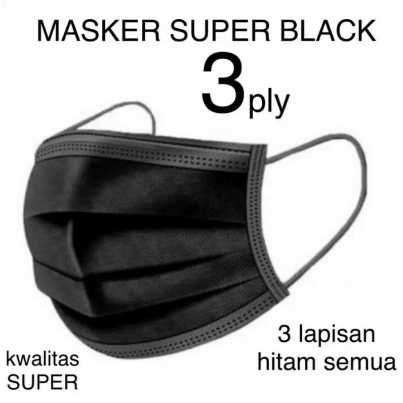 DD165 Masker Mulut Earloop Headloop / Masker Hijab / Masker Anak 3 Lapis Anti Debu PER 50PCS