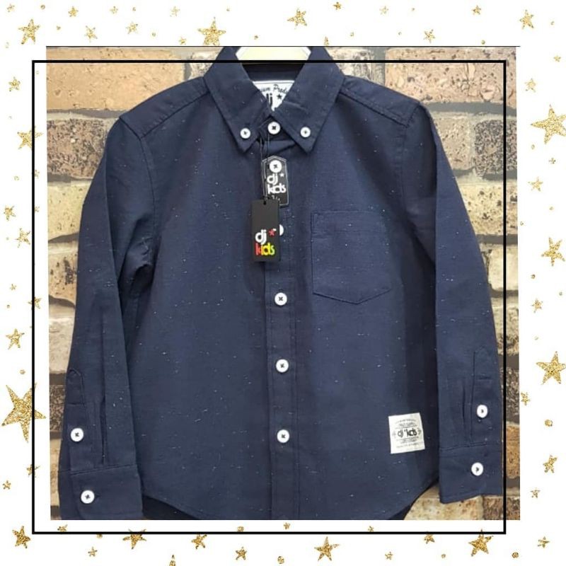 DJ Kids - Kemeja Anak Lengan Panjang/ Kemeja Polos Anak Laki Laki/ Kemeja Anak Cowo/ Kemeja Anak