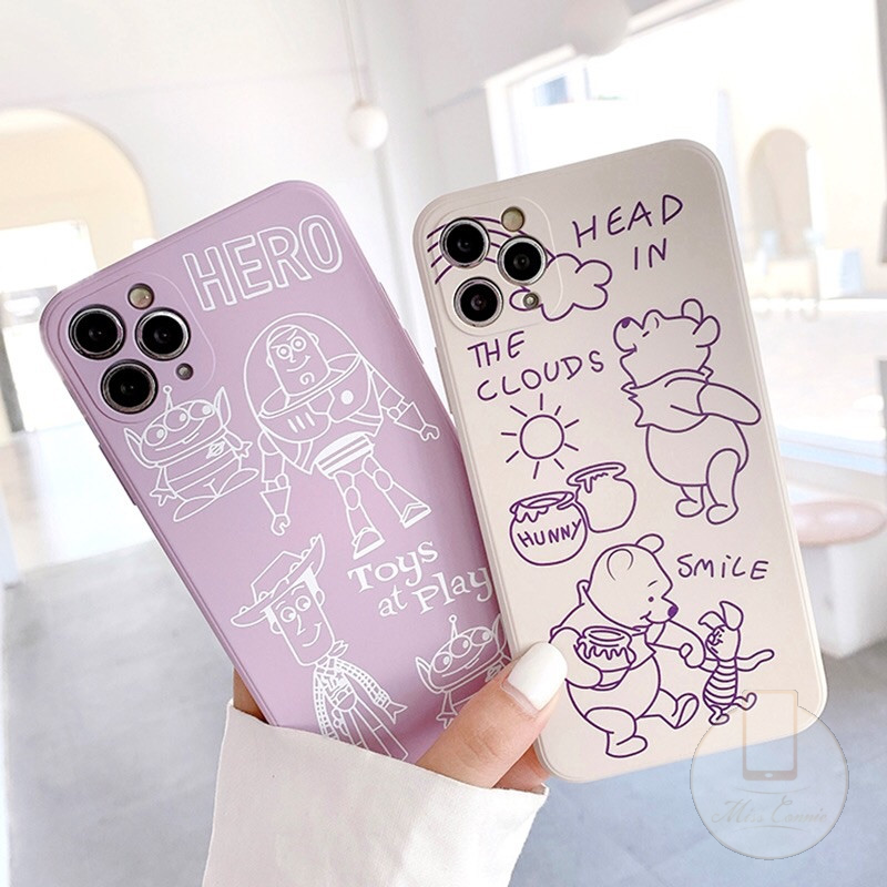 Casing Samsung A11 M11 A32 A52 A72 A50 A12 A50s A30s A02s A51 A20s A71 M40s A21s A31 A10s Cartoon Case Winnie the Pooh Funny Toys Alien Toy Story Straight Cube Cover-6