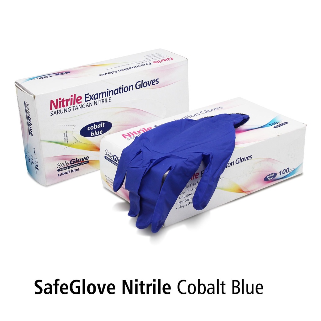 Sarung Tangan Nitrile Cobalt Blue OneMed box isi 100pcs