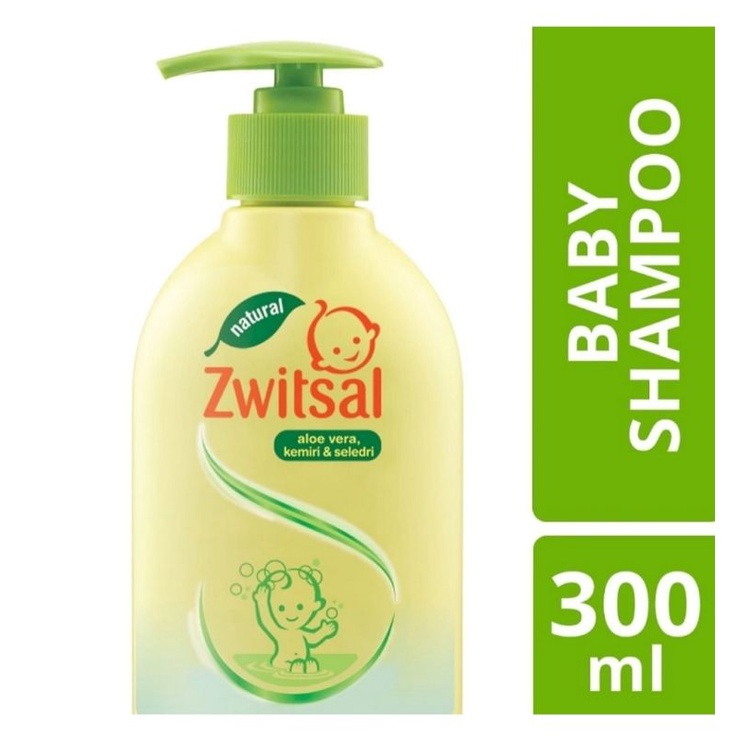 Zwitsal Natural Baby Shampoo Aloe Vera Kemiri Seledri Pump 300 ml