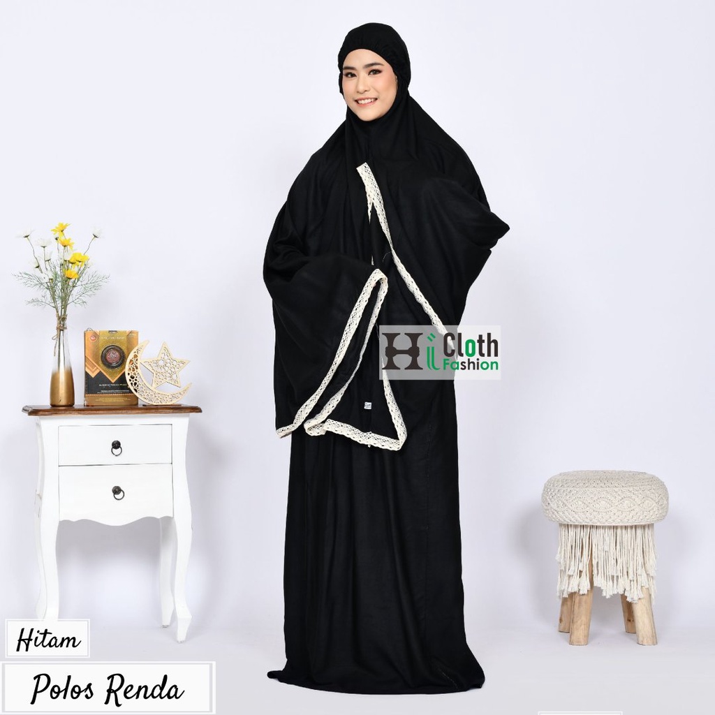 mukena dewasa jumbo polos | mukena renda polos