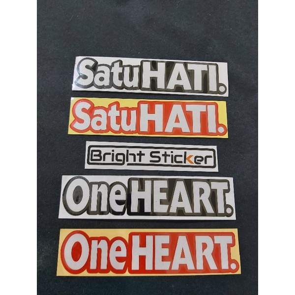 STICKER ONE HEART SATU HATI CUTTING