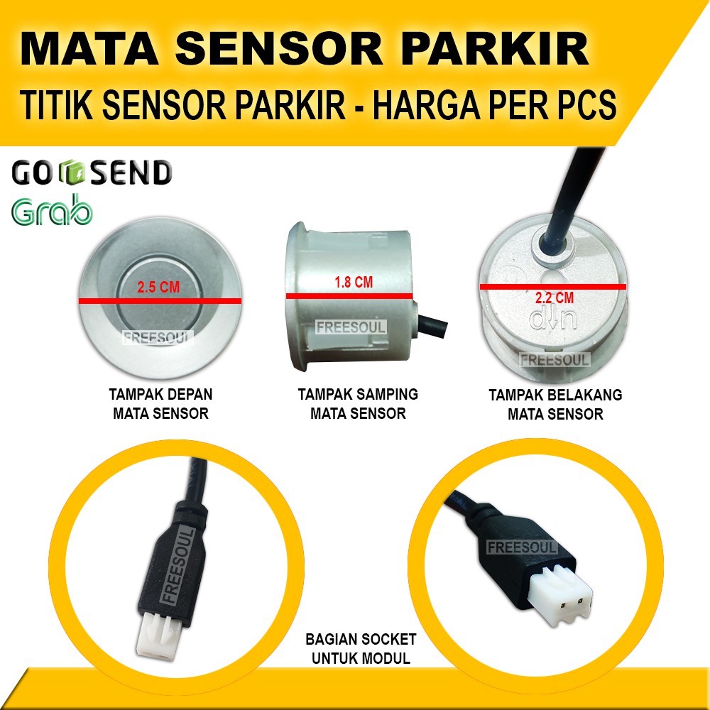 Sensor Parkir Mobil 2 Titik Bunyi Beep - Sensor Mundur Mobil - Parking Sensor Mobil - Universal