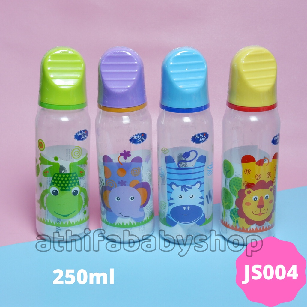 Botol susu Dot Bayi Botol ASI ASIP Bayi Baby Safe Feeding Bottle 250ml Karakter BPA FREE JS004