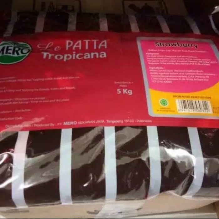 

Selai Strowberry Lepatta tropicana 1 karton ( 2 x 5kg )