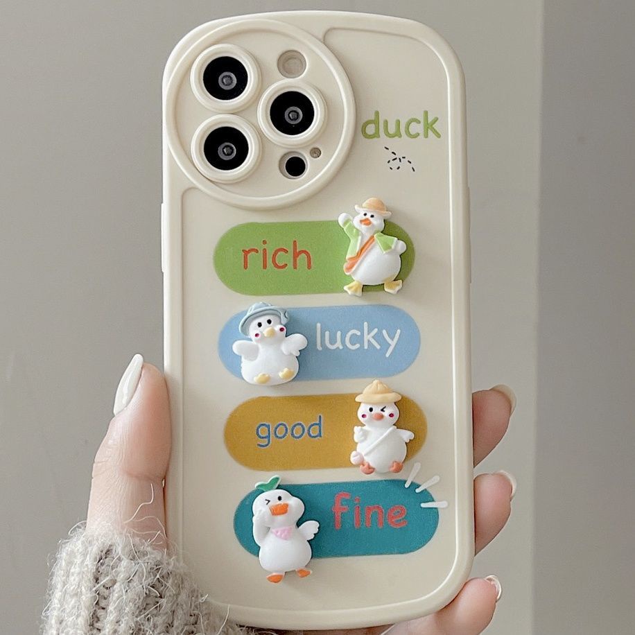 Case Tiga Dimensi Motif Kartun Bebek Untuk iPhone 12 13 11 Pro Max X Xs Max Xr gfcv