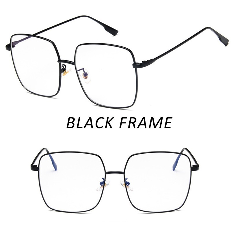 (YUZHU) Kacamata Korean Desgin Metal Frame Square Eyeglasses Pria dan Wanita Frame Kacamate Optik