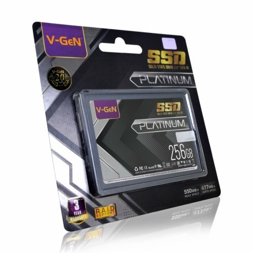 SSD SOLID STATE DRIVE V-GEN PLATINUM 256GB VGEN 256 GB 2.5&quot; SATA III 3 GARANSI RESMI