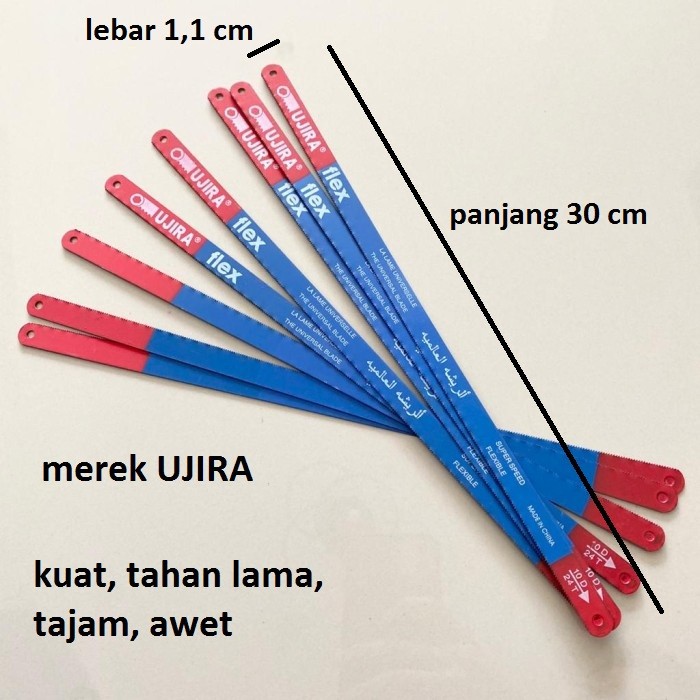 Mata Gergaji Besi 24T T24 24 T Ujira Flex Flexible 300mm 12 inch 30cm