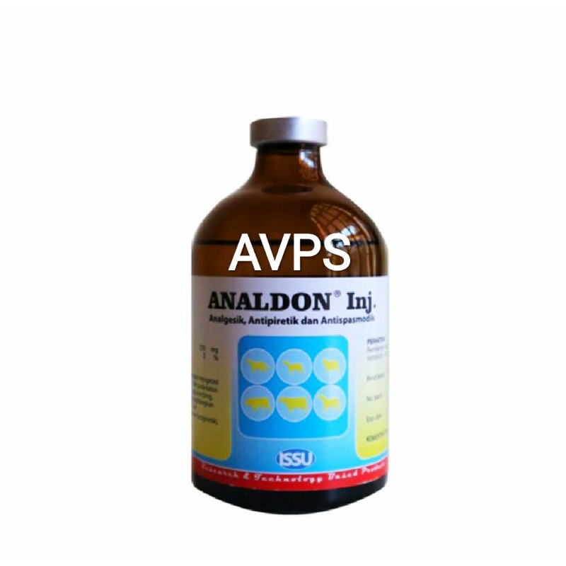 ANALDON INJ 100 mL ISSU (obat anti kejang, anti nyeri, demam pada hewan)