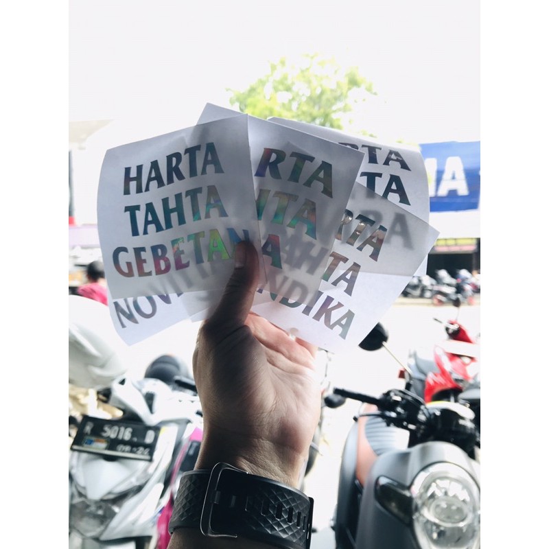 

Sticker Cutting Custom HARTA | TAHTA | NAMA